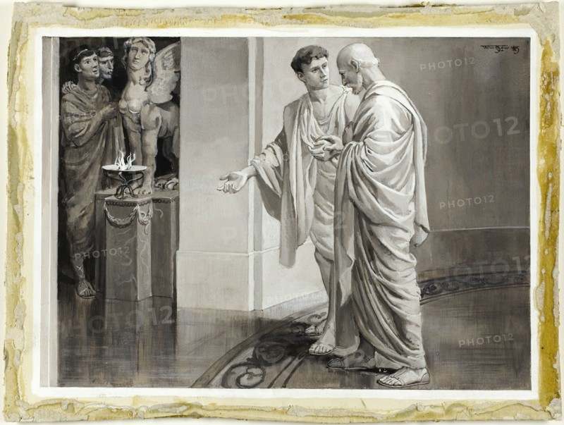 He Met Within the Murmurous Vestibule, His Young Disciple, 1885.