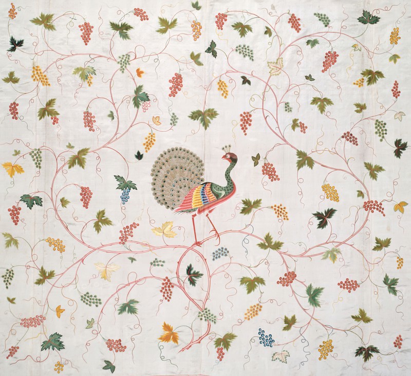 Bedcover, China, Qing dynasty (1644-1911), 1750/1800. Detail from a larger artwork.