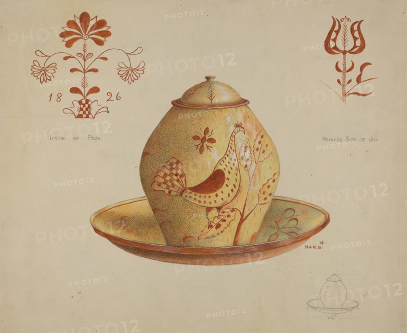 Pa. German Covered Jar, 1935/1942.