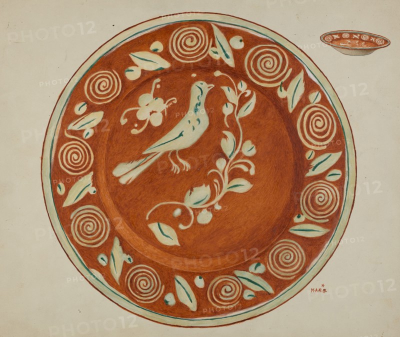 Pa. German Dish, c. 1936.