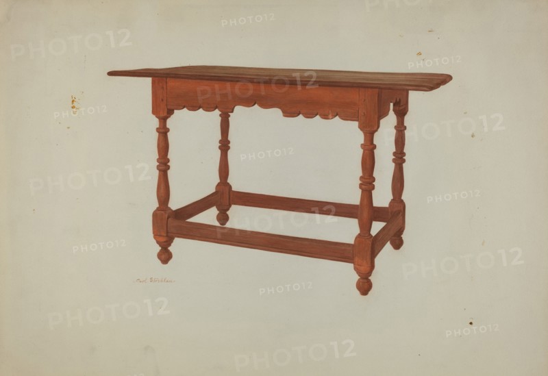 Pa. German Table, c. 1941.