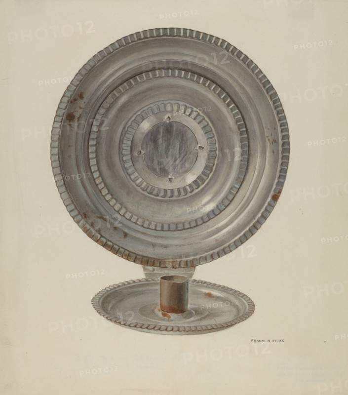 Tin Candle Sconce, c. 1940.