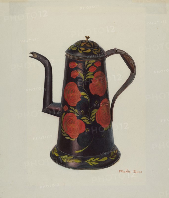 Toleware Teapot, c. 1939.