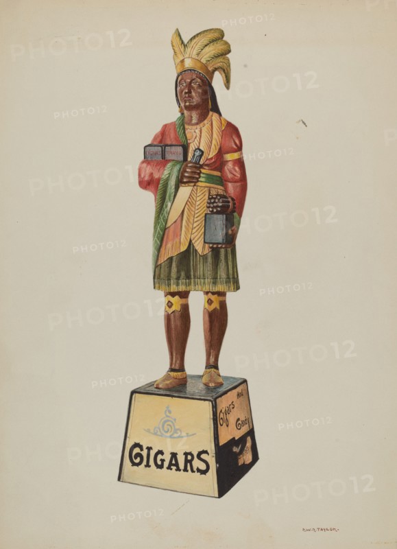 Wooden Indian, c. 1940.