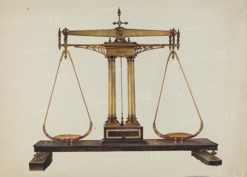 Scales for Weighing Gold, c. 1940.