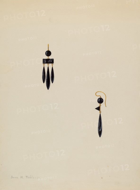 Earrings, c. 1938.