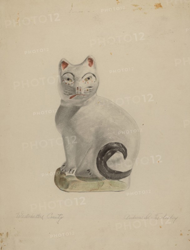 Pa. German Seated Cat, c. 1938.