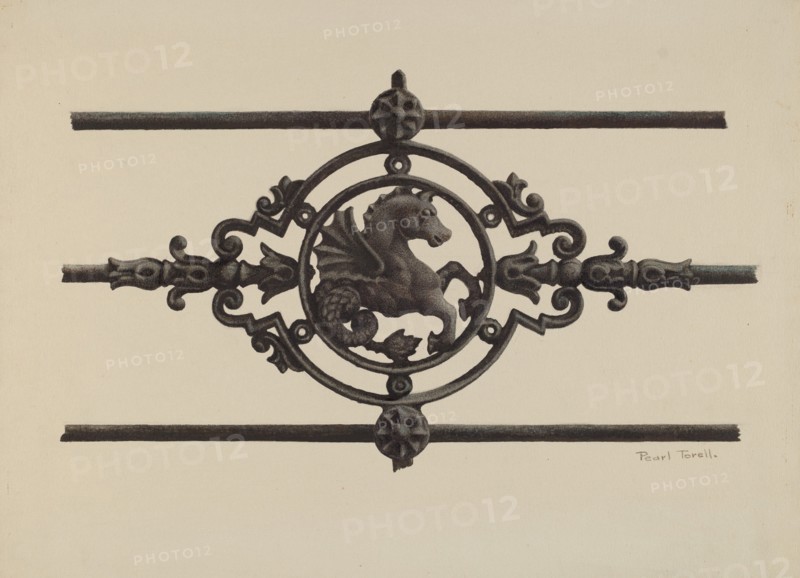 Fence - Sea Horse Design, c. 1939.