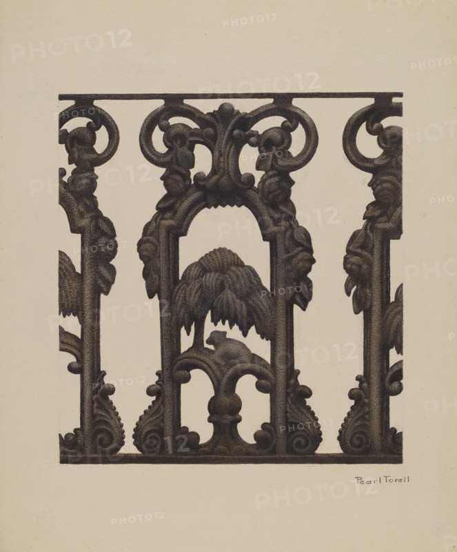 Cast Iron Fence, c. 1939.