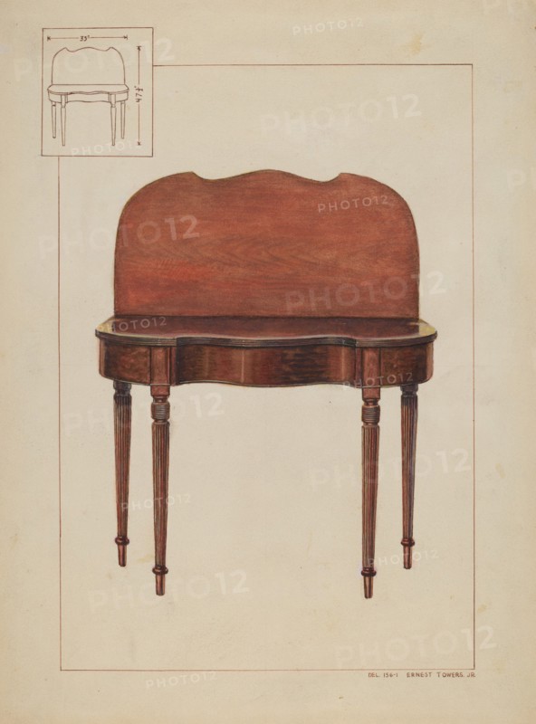 Sheraton Wall Table, c. 1937.