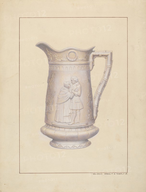 Bisque Water Pitcher, c. 1938.