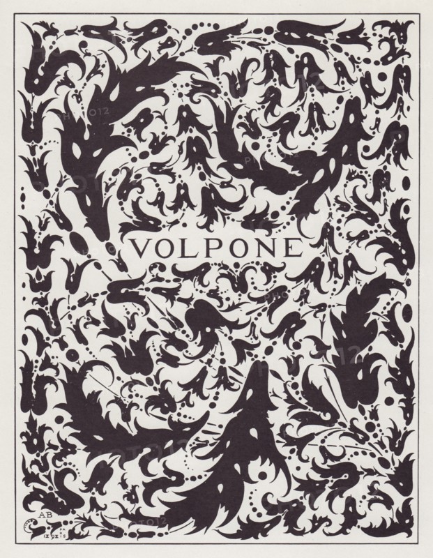 Cover Design to Volpone by Ben Jonson, 1898. Creator: Aubrey Beardsley.