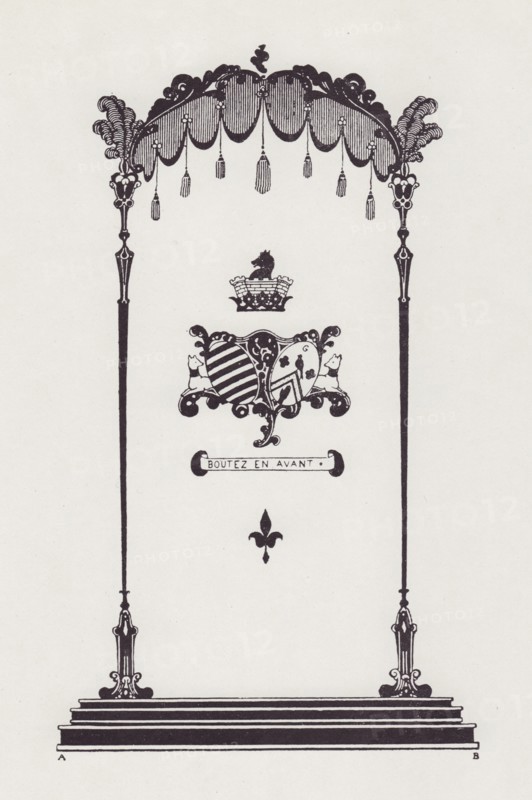 Cover Design to Life and Times of Madame du Barry, 1896. Creator: Aubrey Beardsley.