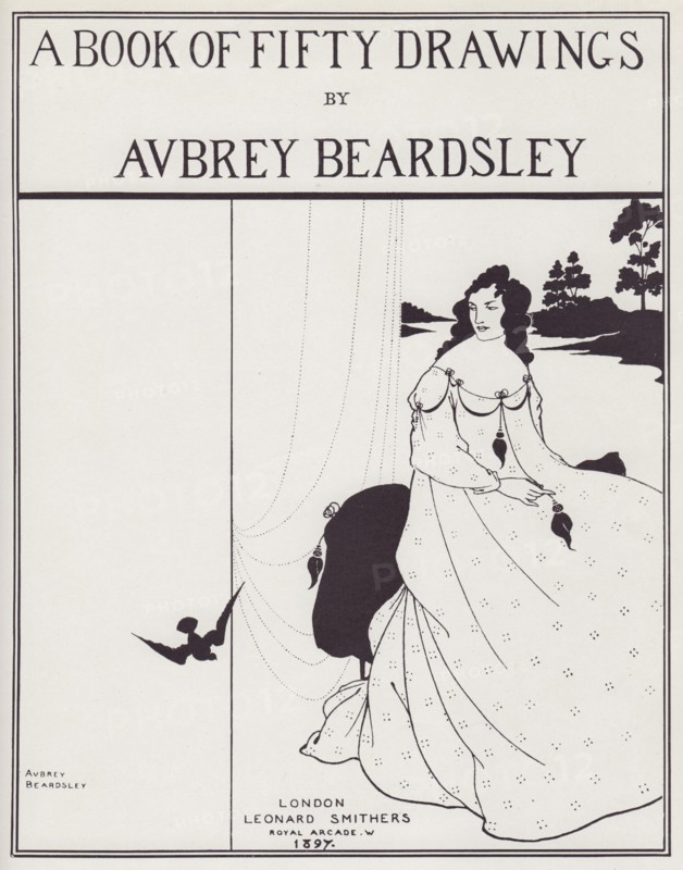 Cover Design for A Book of Fifty Drawings, 1897. Creator: Aubrey Beardsley.