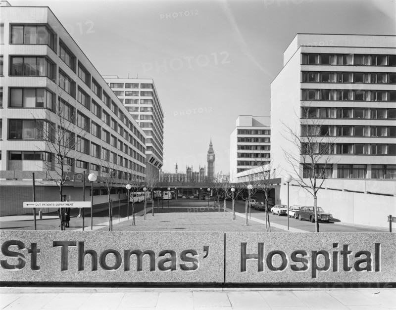 St Thomas' Hospital, Lambeth Palace Road, Lambeth, London, 28/02/1977. Creator: John Laing plc.