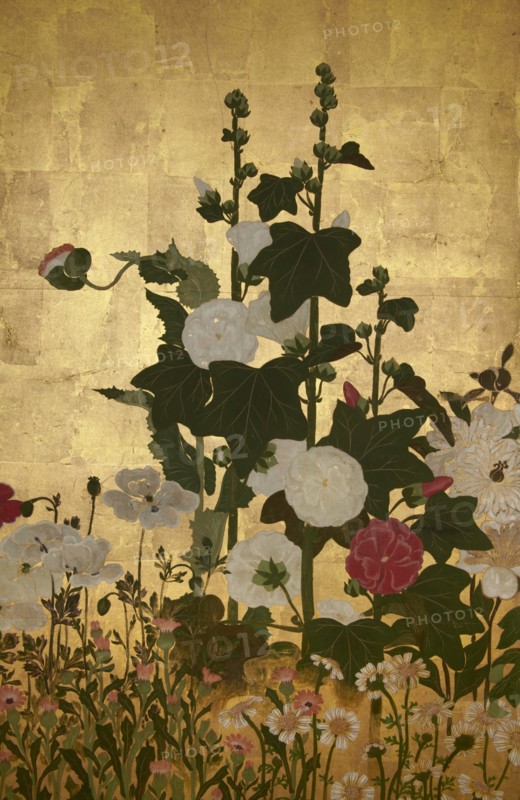 Screen with spring and summer flowers, 1st half of the 18th century. Creator: Watanabe Shiko.
