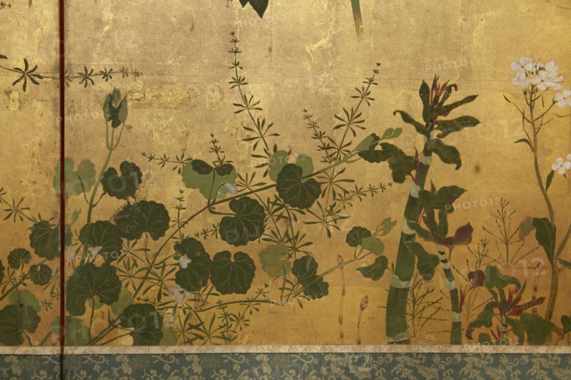 Screen with spring and summer flowers, 1st half of the 18th century. Creator: Watanabe Shiko.