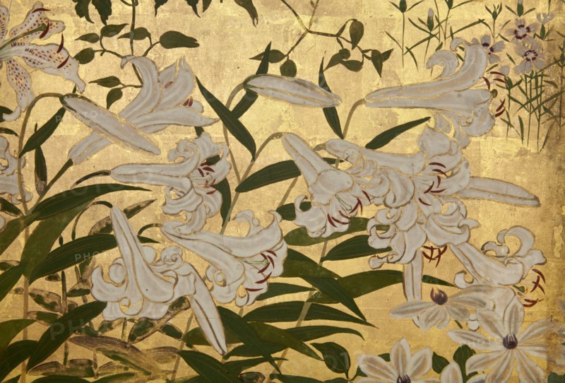 Screen with spring and summer flowers, 1st half of the 18th century. Creator: Watanabe Shiko.