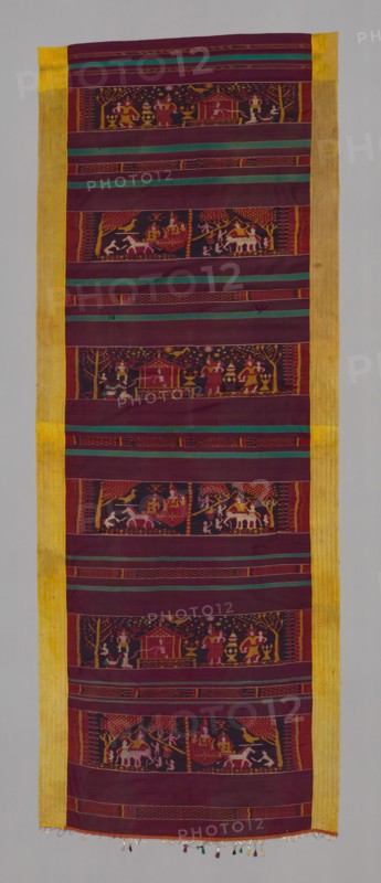 Khmer Pidan with Scenes from the Jataka Tales, Cambodia, Late 19th century. Creator: Unknown.
