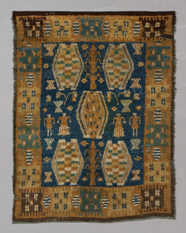 Carpet (Known as a "Ryijy" or "Rya"), Finland, 1701/25. Creator: Unknown.