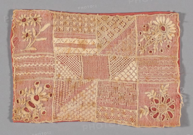 Fragment (From a Sampler), Sweden, 1821. Creator: Charlotte M. Berge.
