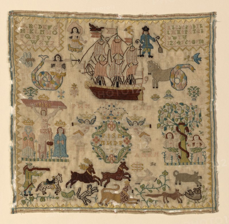Sampler, Denmark, 1757. Creator: Unknown.