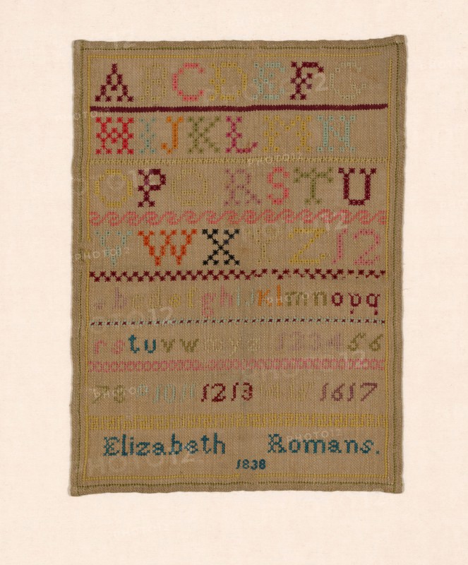 Sampler, Canada, 1838. Creator: Elizabeth Clarke.
