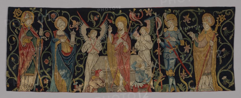 Altar Frontal depicting The Resurrection with Four Saints, Germany, late-15th century. Creator: Unknown.