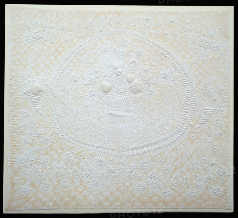 Bedcover (Crib Quilt), Connecticut, 1822. Creator: Auley Odell.