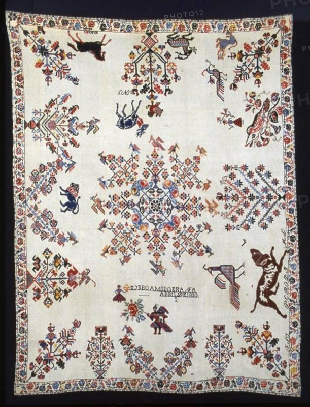 Bedcover, México, 1855. Creator: Unknown.