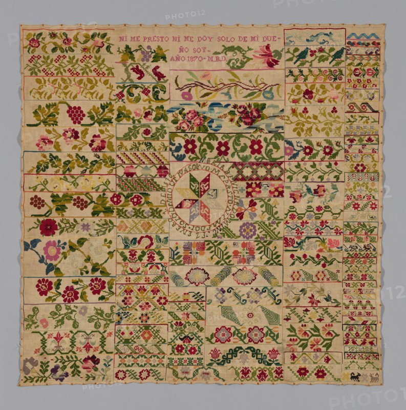 Sampler, México, 1870. Creator: Unknown.