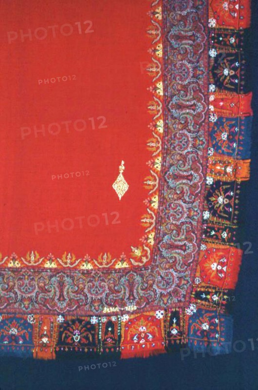 Square Shawl (Turnover), Paisley, 1801/50. Creator: Unknown.