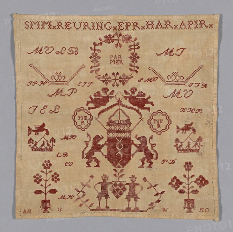 Sampler, Netherlands, 1860. Creator: Sophia Margaretha Reuning.