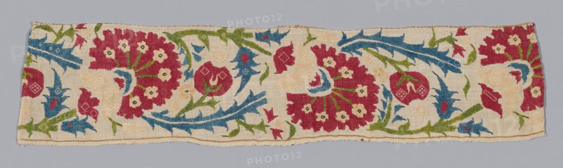 Fragment from a cover or wall hanging, Turkey, 1600-1750. Creator: Unknown.
