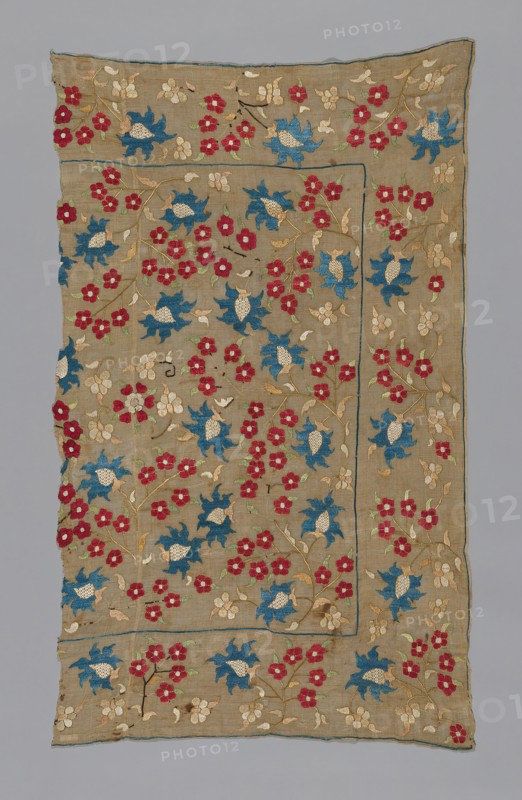 Fragment (Cover or Turban Cover), Turkey, 17th century. Creator: Unknown.