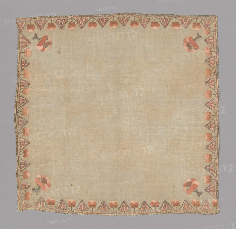Cover or Handkerchief, Turkey, 1800/1850. Creator: Unknown.