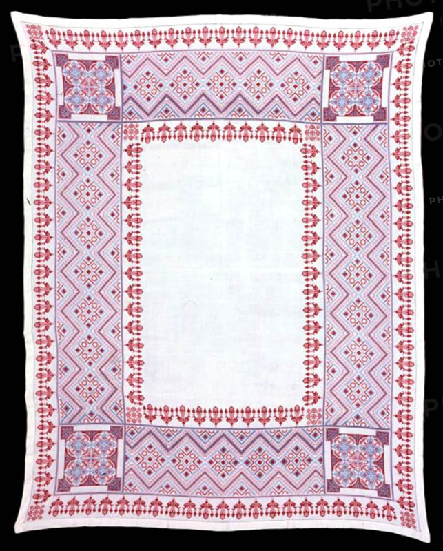Tablecloth, Ukraine, c. 1860. Creator: Unknown.