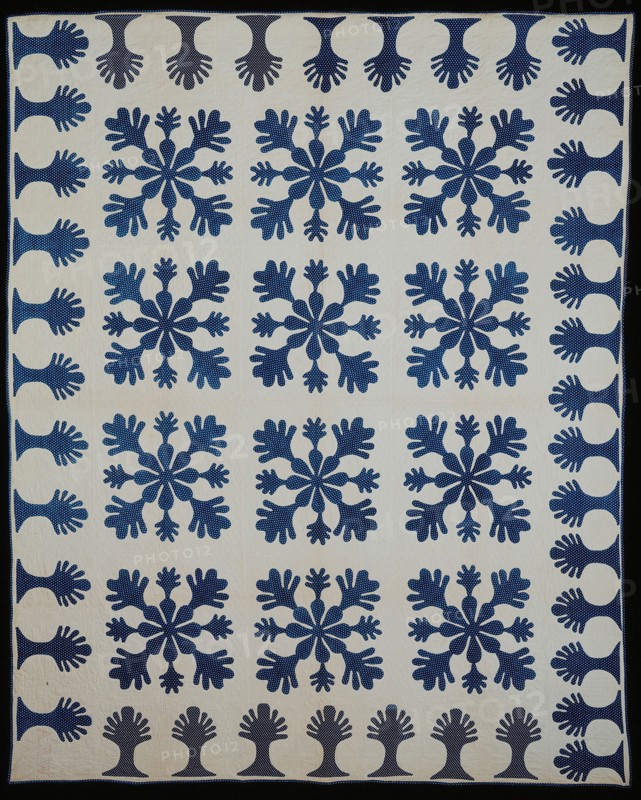 Bedcover (Bride's Quilt), United States, 1861. Creator: Unknown.