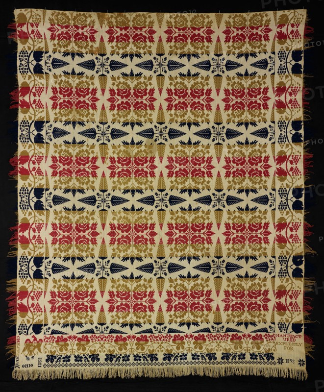Coverlet, Ohio, 1853. Creator: Unknown.
