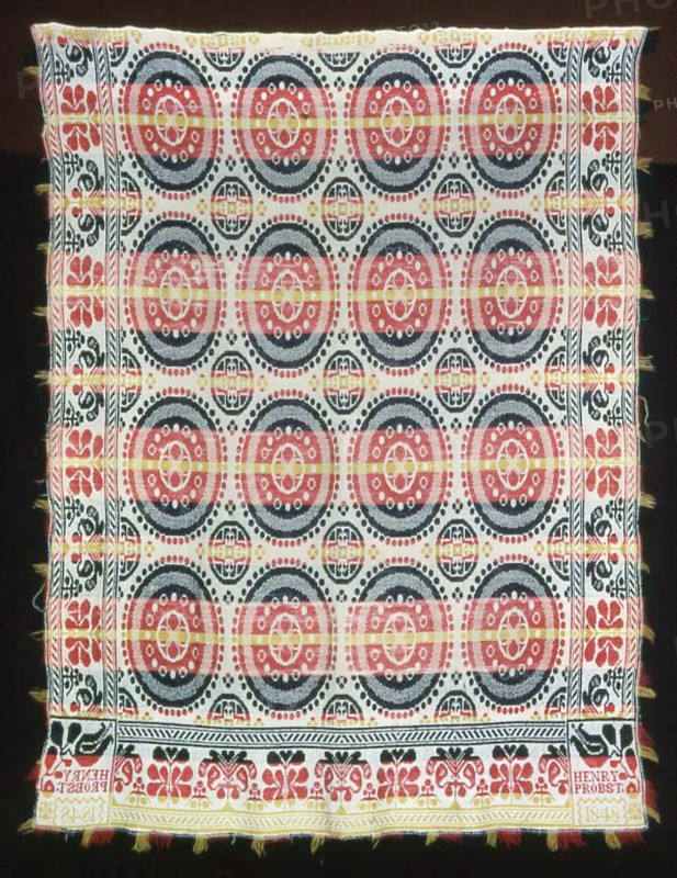 Coverlet, Pennsylvania, 1848. Creator: Unknown.