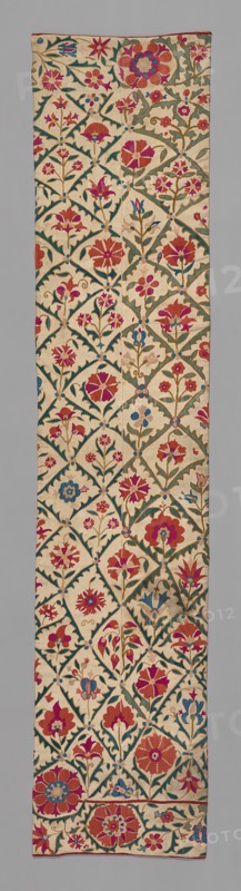 Suzani (large embroidered hanging or cover), Uzbekistan, 1825/75. Creator: Unknown.