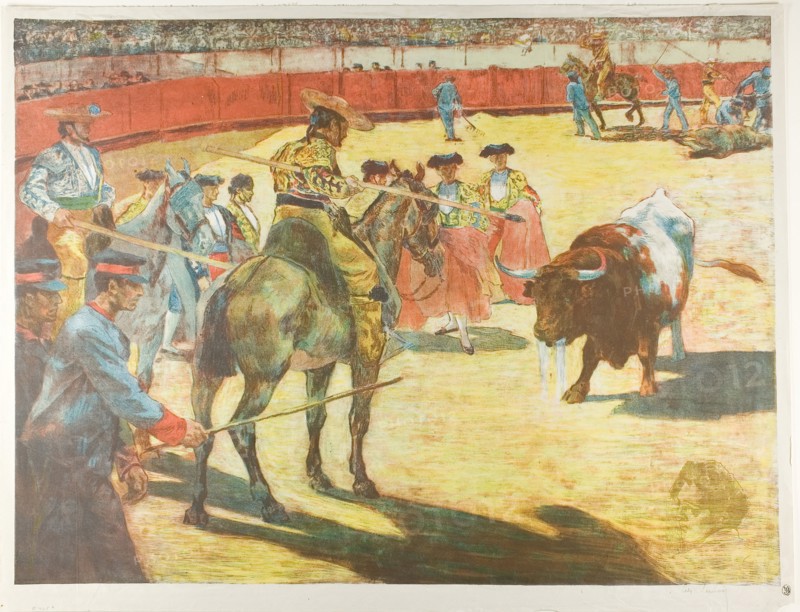 Bull-Fight, 1897. Creator: Alexandre Lunois.