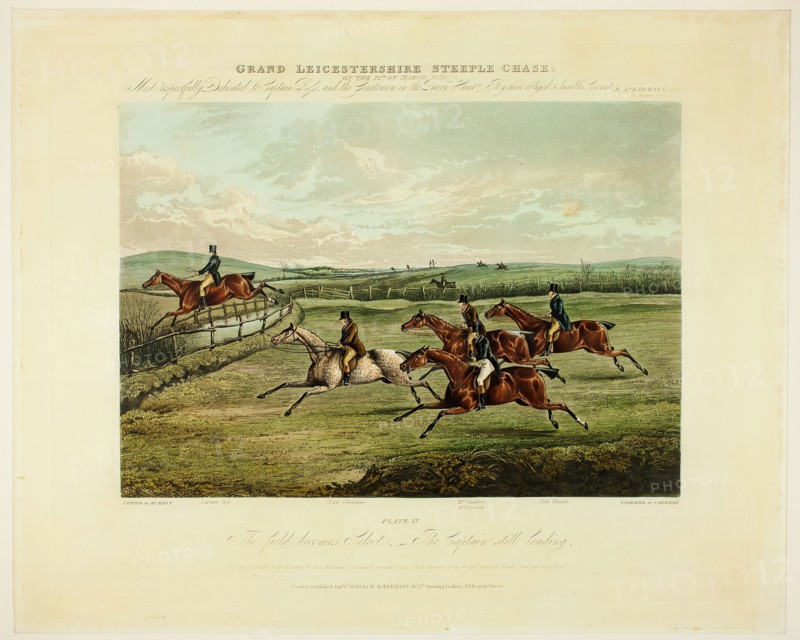 The Field becomes Select, from The Grand Steeplechase over Leicestershire, published 1830. Creator: Charles Bentley.