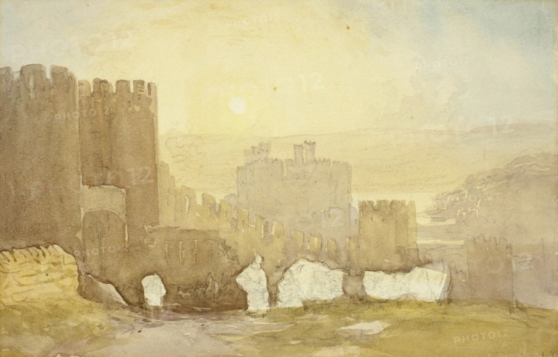 Sunrise, Conway Castle, 1830. Creator: David Cox the elder.