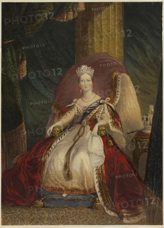 Victoria, Queen of Great Britain, India, etc., c. 1859. Creator: George Baxter.