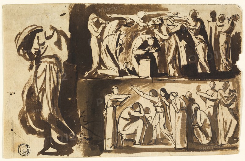 Figure Studies, c. late 1770s. Creator: George Romney.