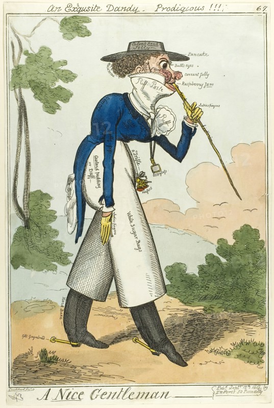 A Nice Gentleman, published September 12, 1818. Creator: Isaac Robert Cruikshank.