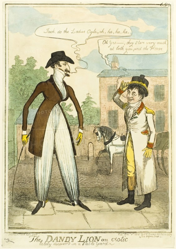 The Dandy Lion an Exotic lately Discovered in a Stable Yard, published December 8, 1818. Creator: Isaac Robert Cruikshank.