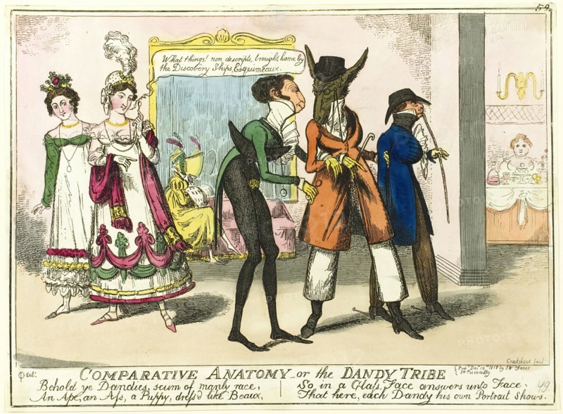 Comparative Anatomy, published December 10, 1818. Creator: Isaac Robert Cruikshank.