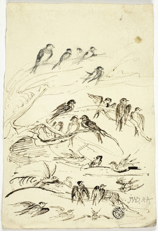 Swallows Before They Take Their Departure, n.d. Creator: James Ward.